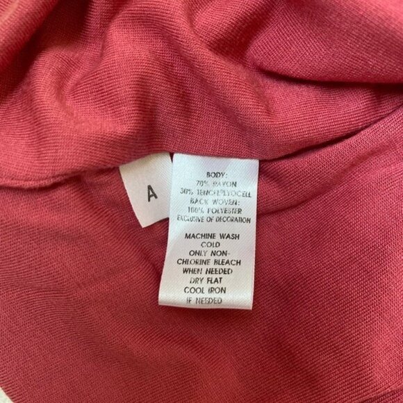 Ann Taylor Loft Pink Sleeveless Ruffle Neck Midi Dress Rayon/Lyocell Size M - Picture 6 of 9